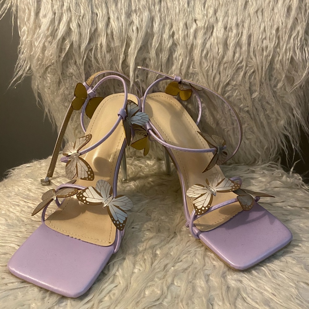 Lilac Butterfly Heels